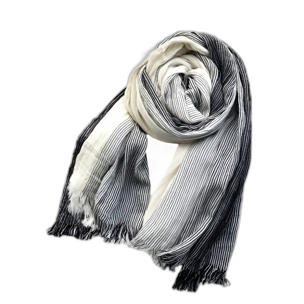 Duo-Tone Weave Cotton Pashmina Scarf