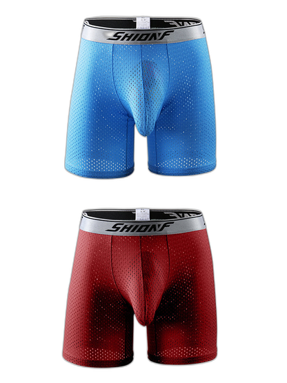 2 Pack Men’s Mesh Separate Pouch Boxers Briefs