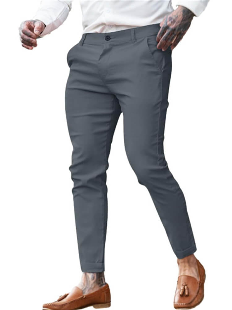 Men's Solid Color Slim Fit Street Fashion Pants