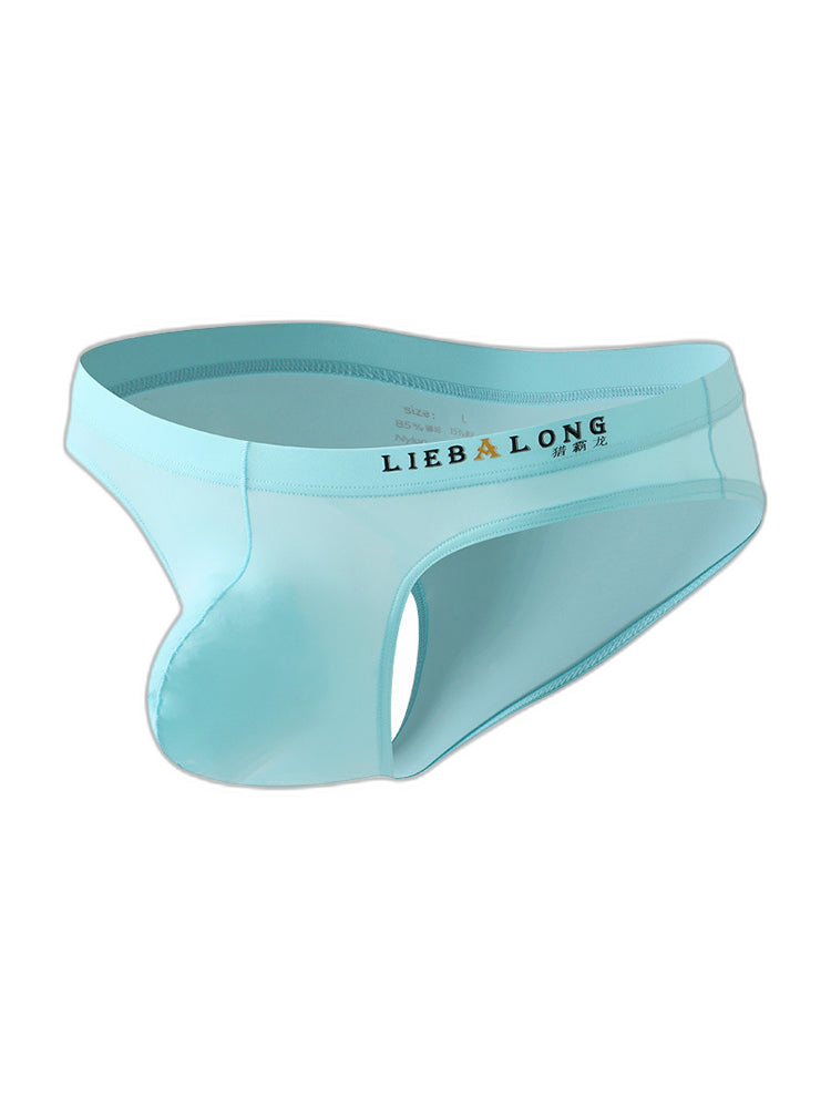4 Pack Men's Ice Silk Low-Rise Big Pouch Sexy Comfortable Bikini