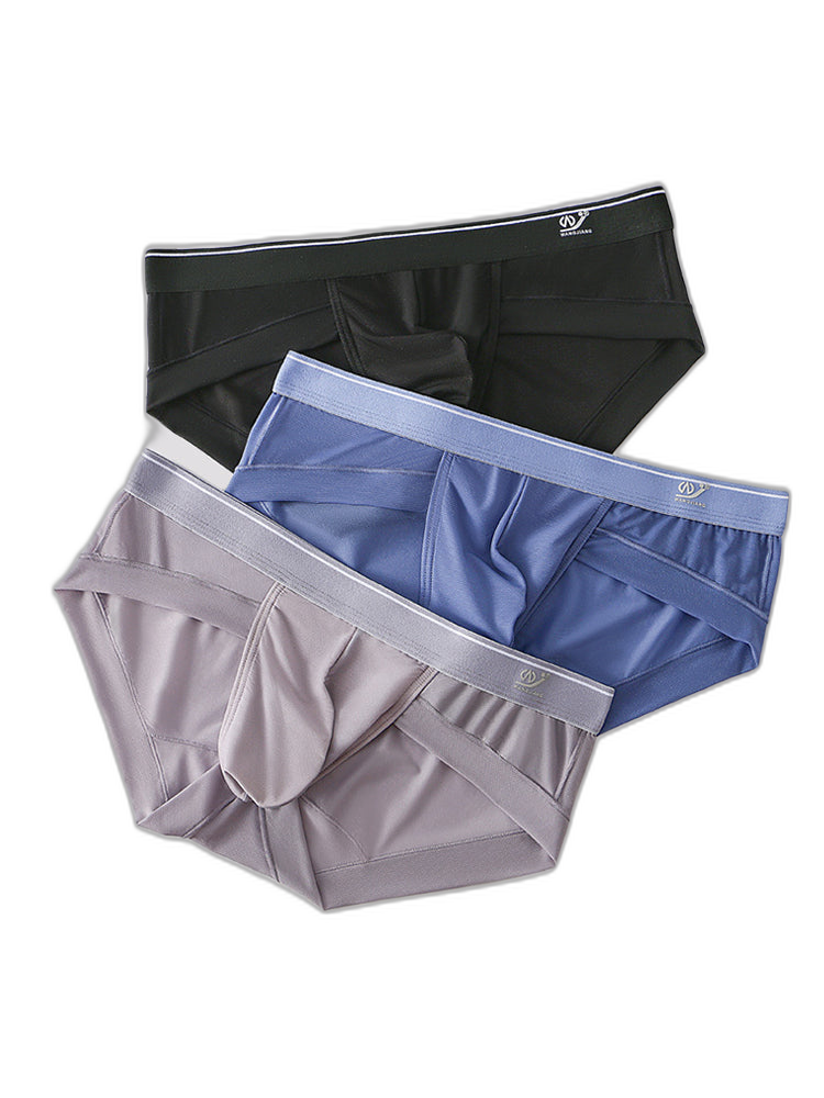 3 Pack Comfy U Convex Pouch Briefs For Men