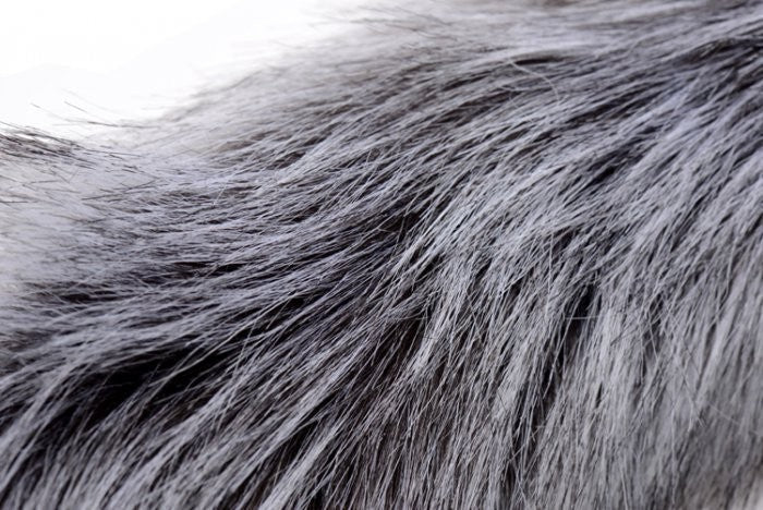 Grey Wolf Tail Anal Plug and Ears Set
