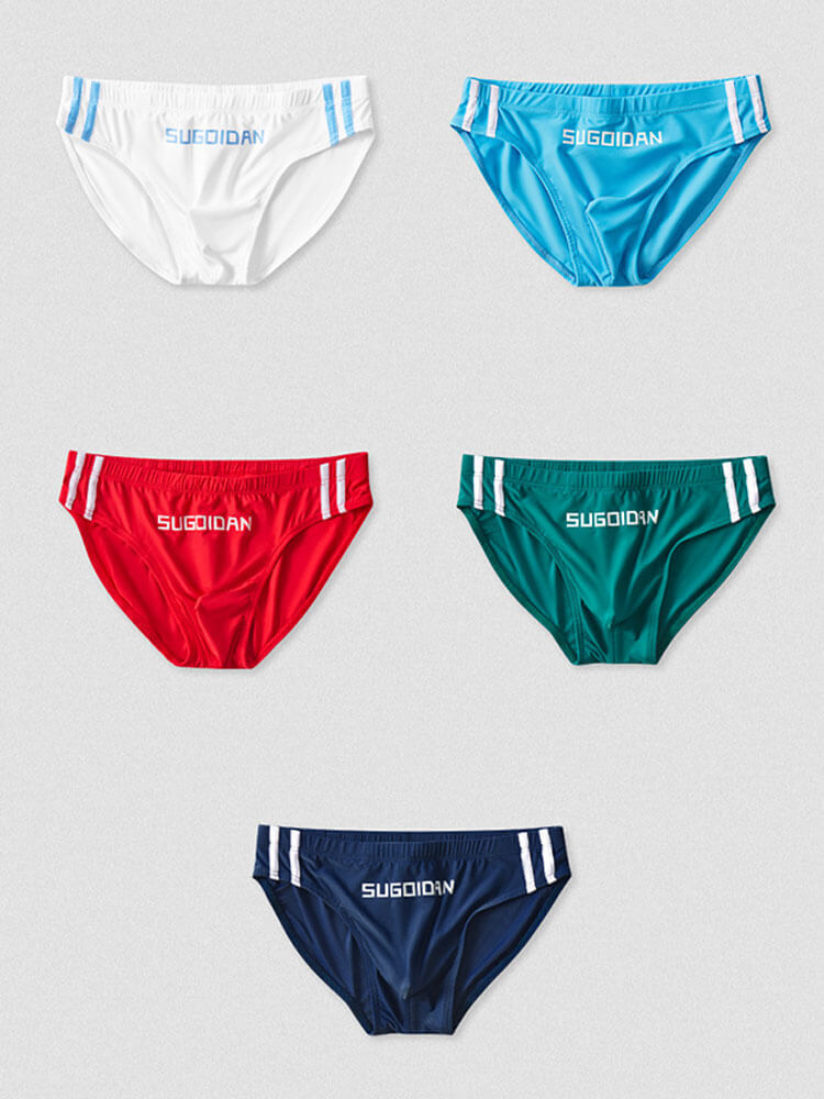 Classic Men's Low-Rise Stretch Nylon Swim Briefs
