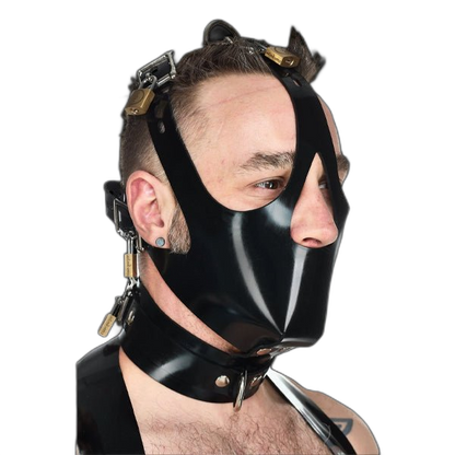 Vilain Garçon Heavy Rubber Locking Head Harness Muzzle