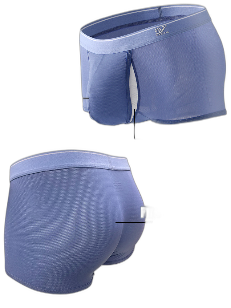 2 Pack Men's Breathable Mesh Trunks with Fly