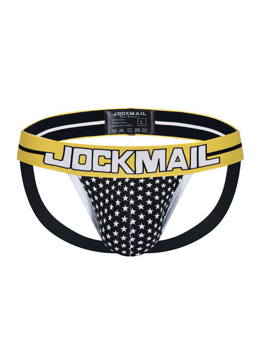 Men's Sexy Low-Rise Star-Print Double-Thong Underwear