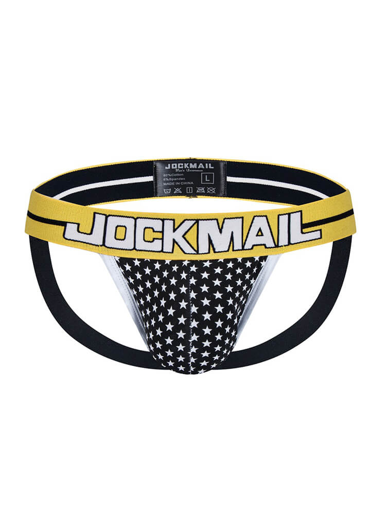Men's Sexy Low-Rise Star-Print Double-Thong Underwear