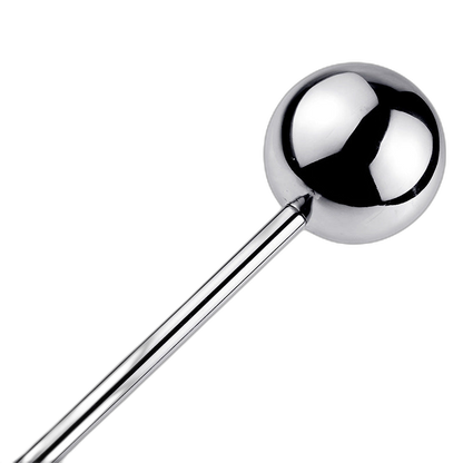 Beaded Stainless Steel Dildo – Straight Metal Rod