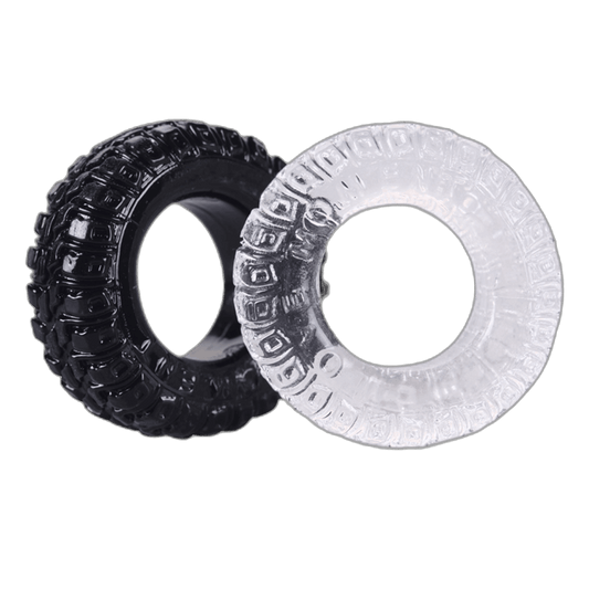ruff GEAR Super Stretch Gummy Tyre Cock Rings 2 Pack