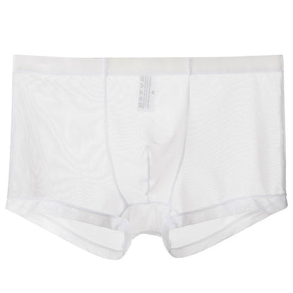 Mid Waist Mesh Sexy Pouch Bag Boxers