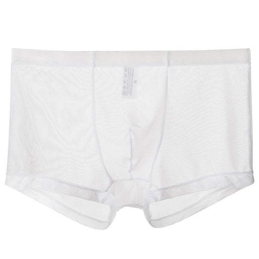Mid Waist Mesh Sexy Pouch Bag Boxers