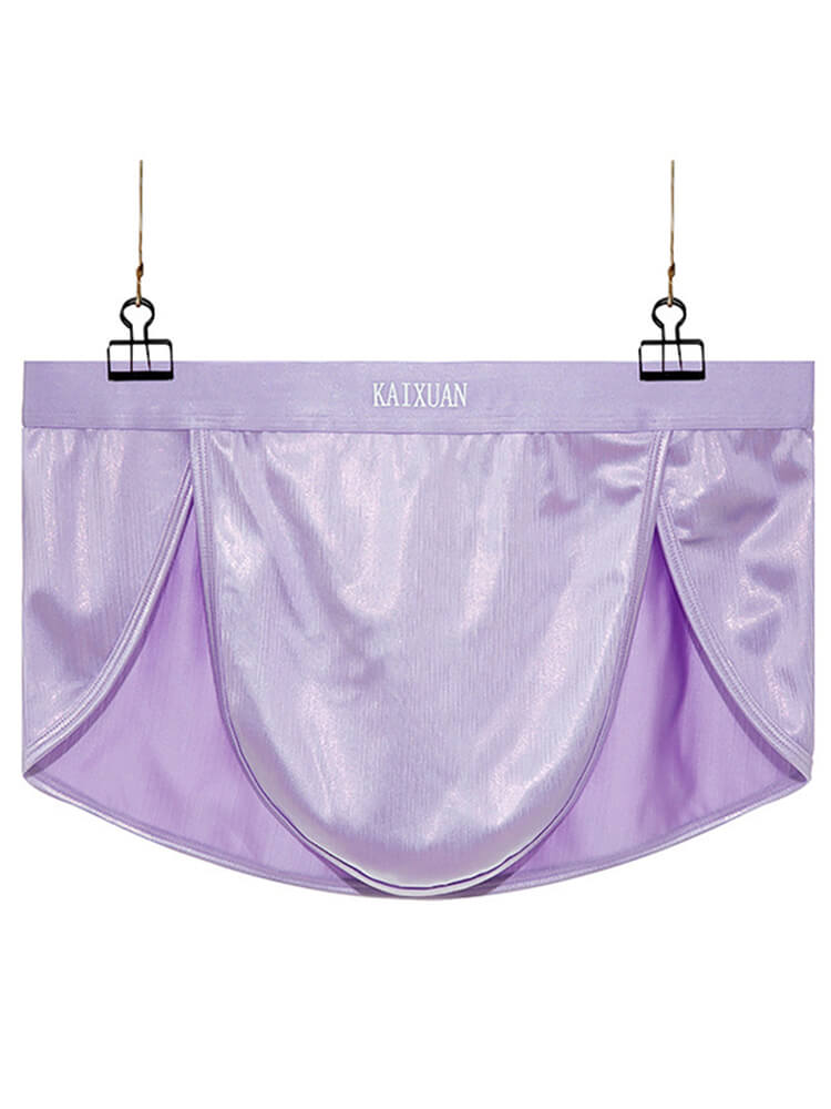 Men's Casual Split Polyester Boxer Brief
