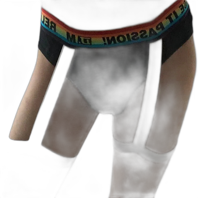 D.M. Rainbow Solid Color Suspender Briefs