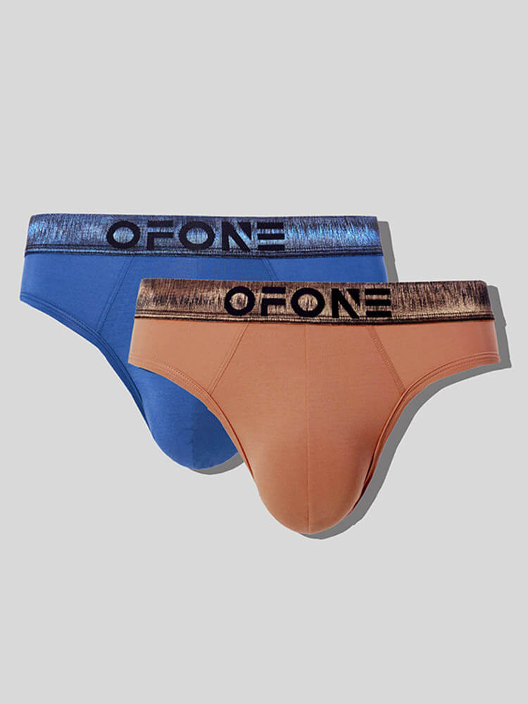 Men's Letter Belt Solid Color Sexy Modal Briefs