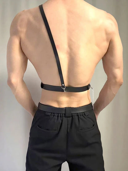 Men's Crossbody Chain Shoulder Harness