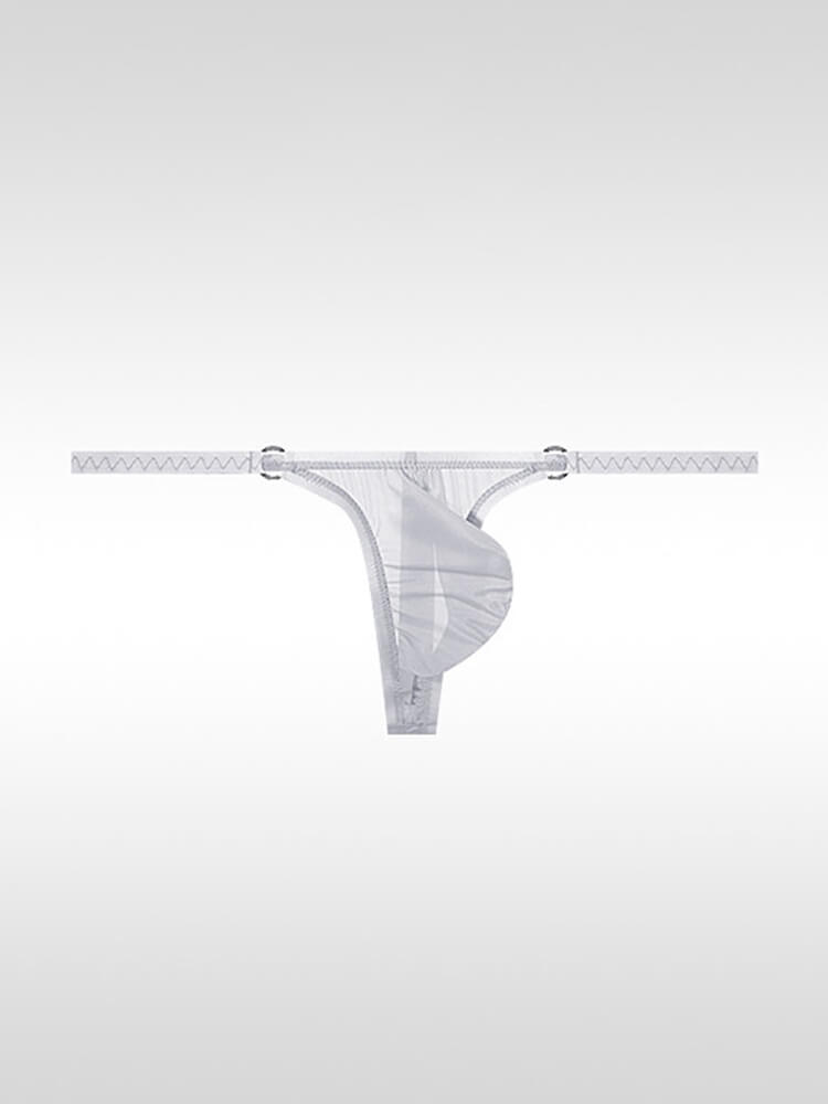 Men's Sexy Ultra-Thin Ice Silk Sheer Low-Rise Thong