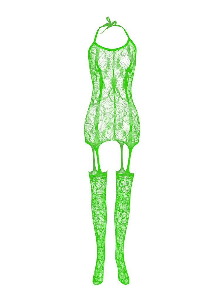 Front And Rear Cutout Sock Bodysuit