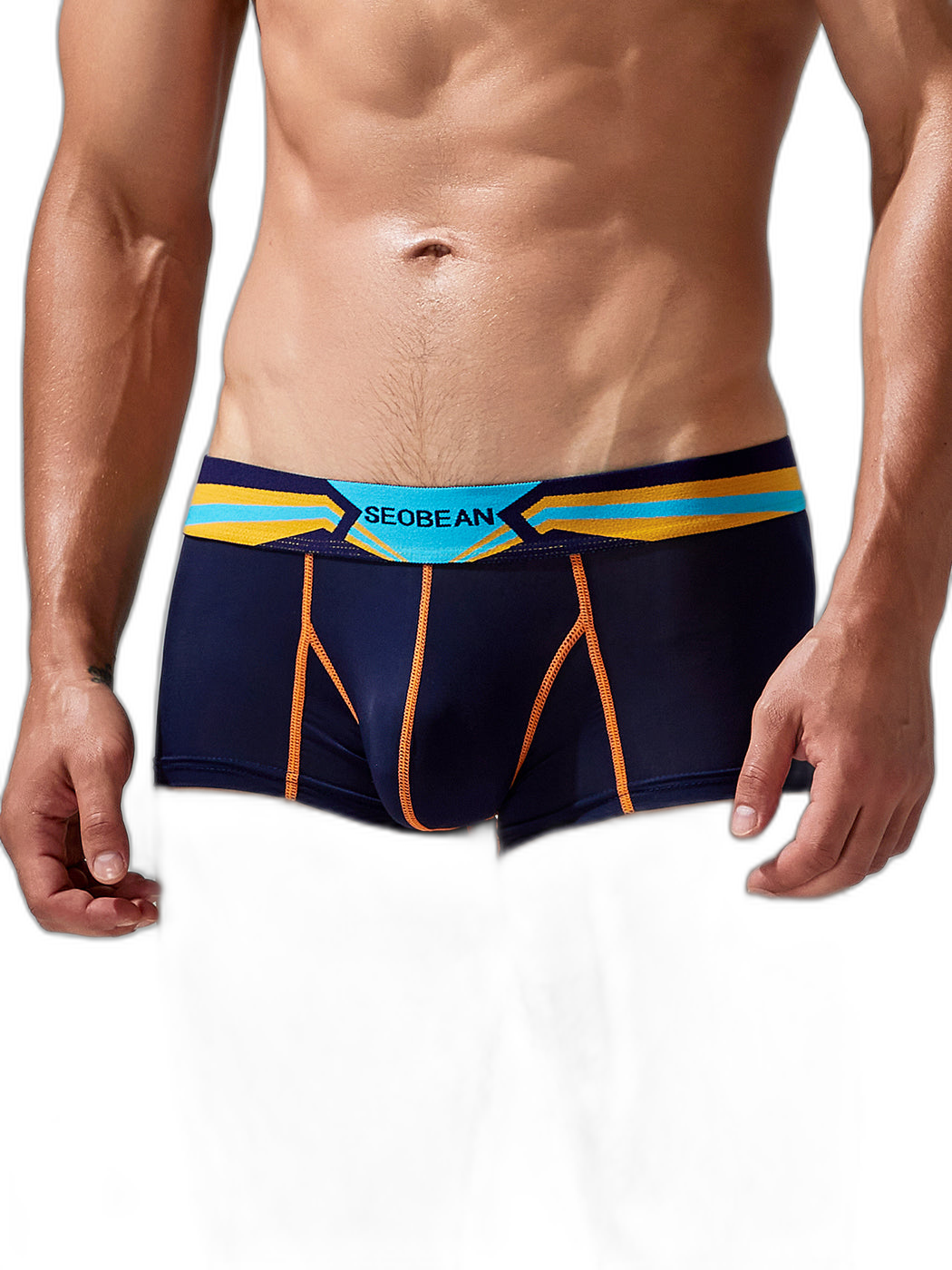 Men's Sport Splicing Lines Trunks