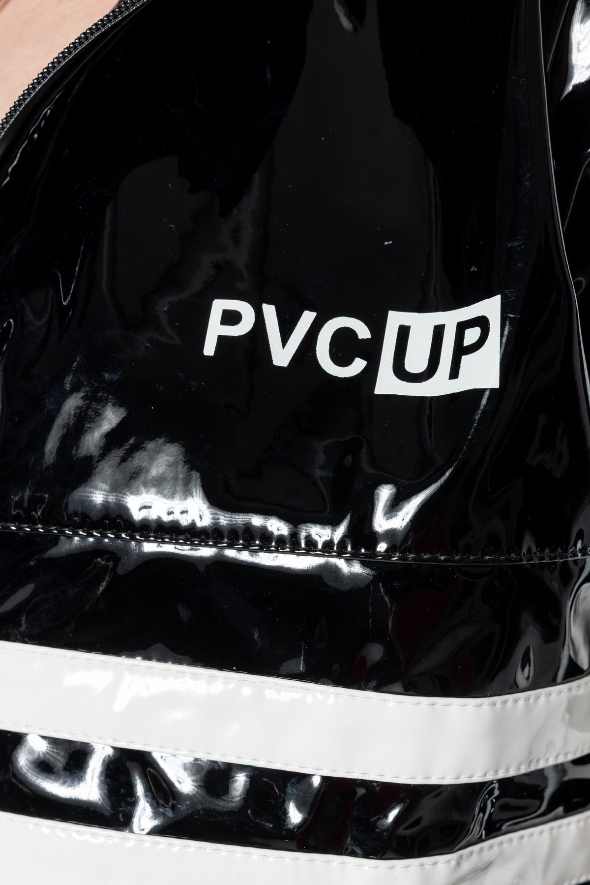 HOOK UP - black/white - JACKET - PVC PLUS