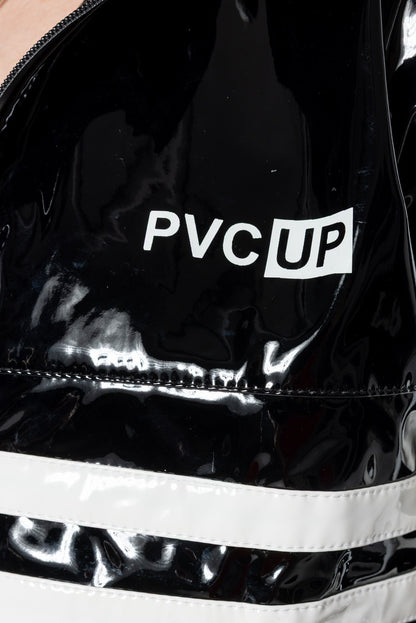 HOOK UP - black/white - JACKET - PVC PLUS