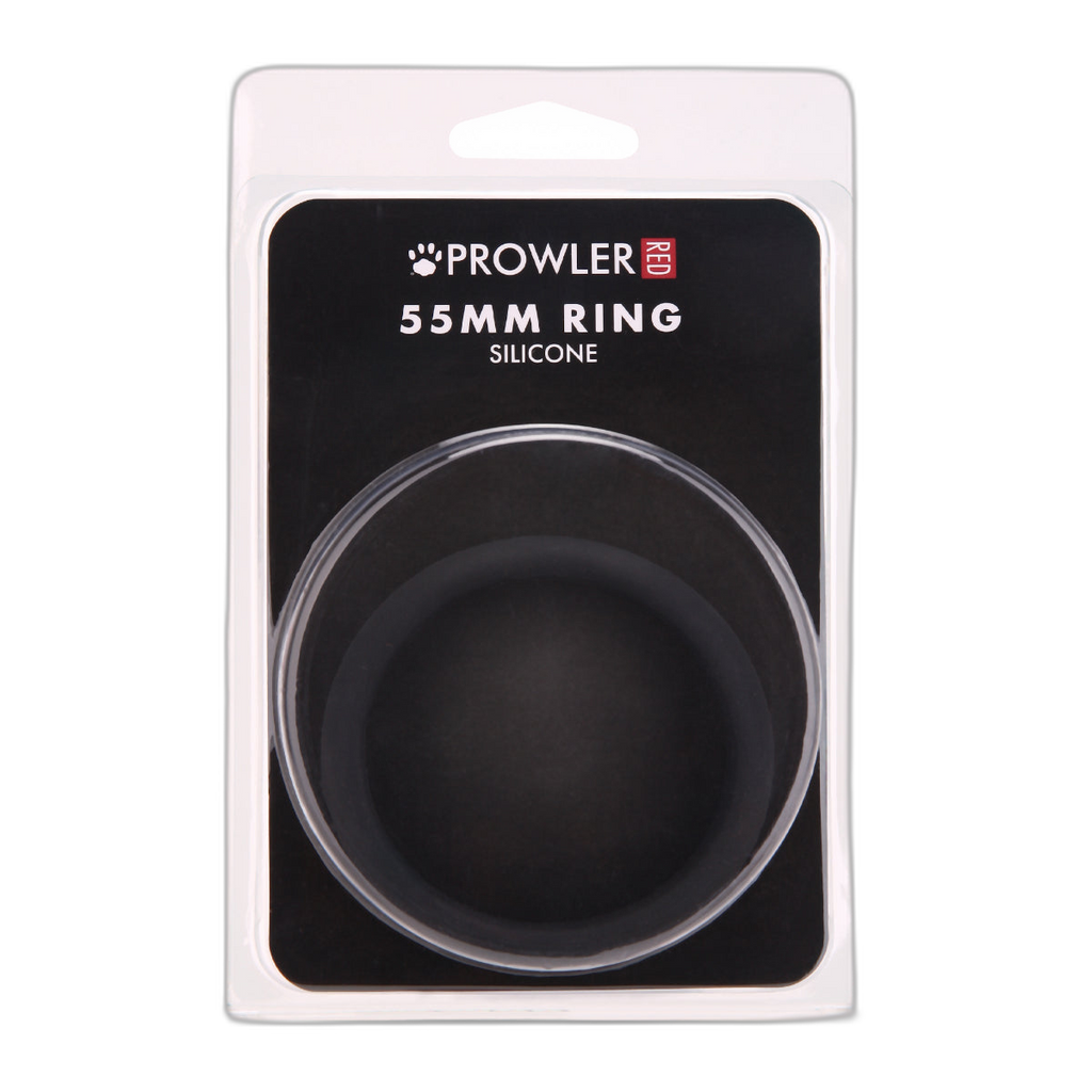 Prowler RED Silicone Cock Ring Black 55mm