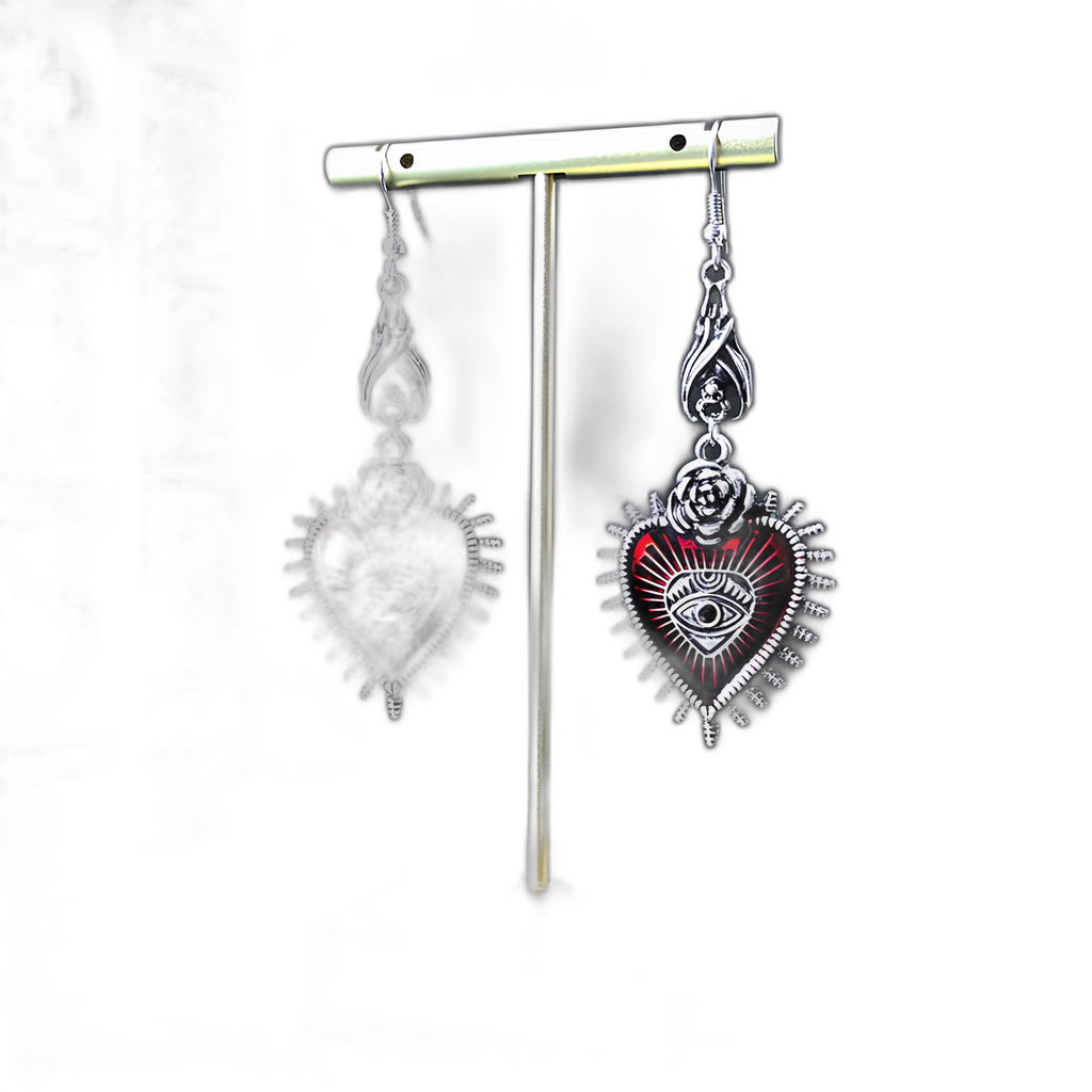 Blood Rose Earrings