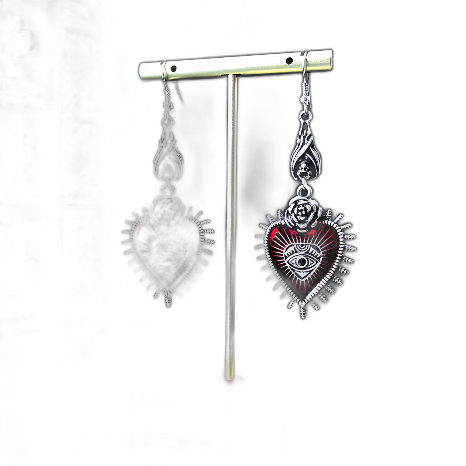 Blood Rose Earrings