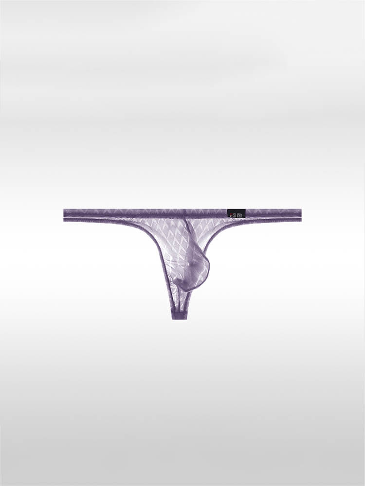 Men's Ultra-Thin U-Convex Pouch See-Through Thong