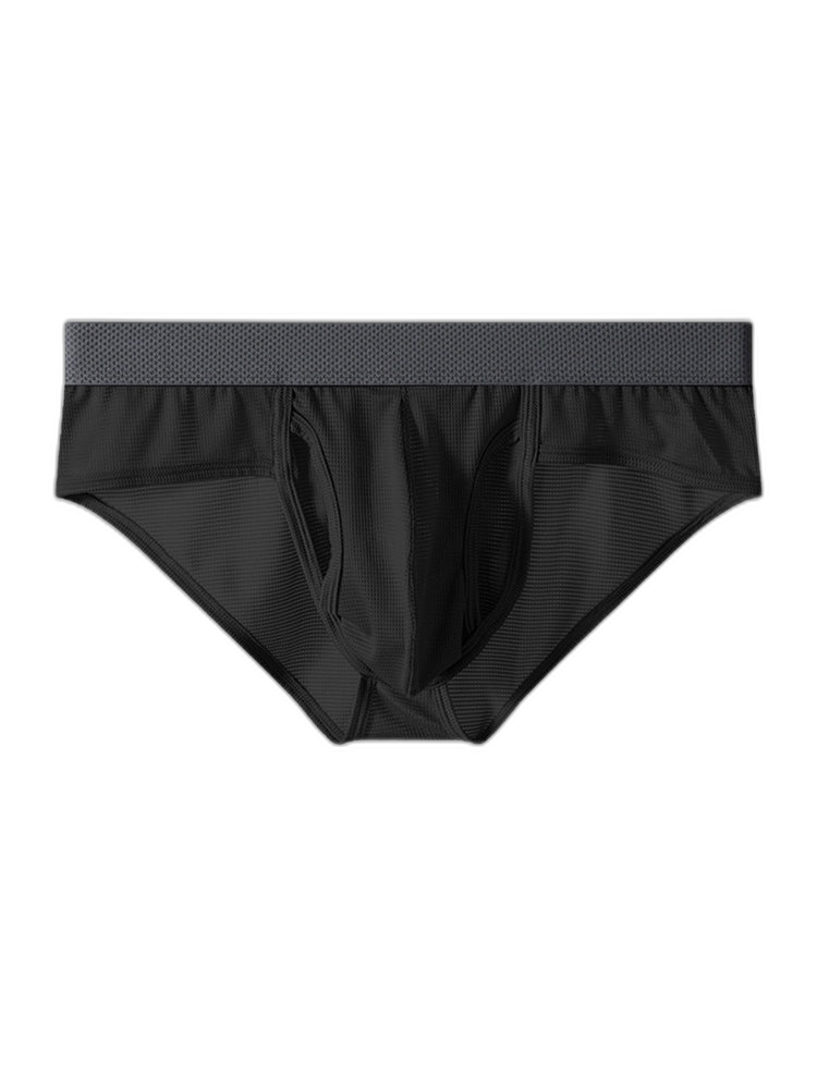 3 Pack Men's Ultra-Soft Breathable Mesh Ice Silk Briefs