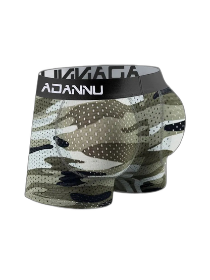 Camouflage Removable Hip Pad Boxer Briefs