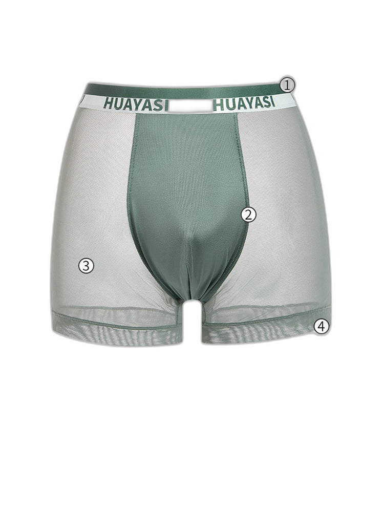 3 Pack Men's Ice Silk Seamless Breathable Quick-Drying Trunks