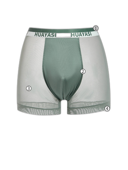 3 Pack Men's Ice Silk Seamless Breathable Quick-Drying Trunks