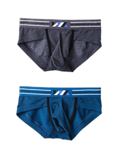 2 Pack Soft Separated Pouch Mens Briefs