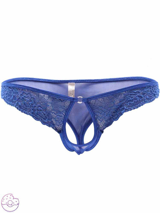Men's Sheer Lace Stretch Thong