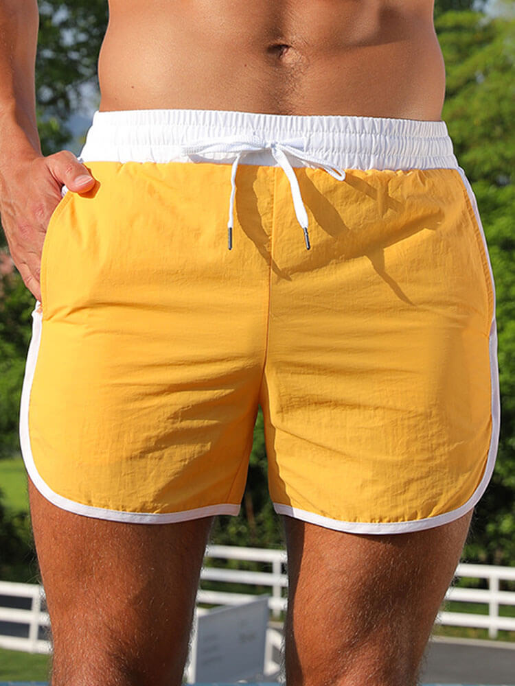 Men's Casual Beach Quick-Dry Patchwork Shorts