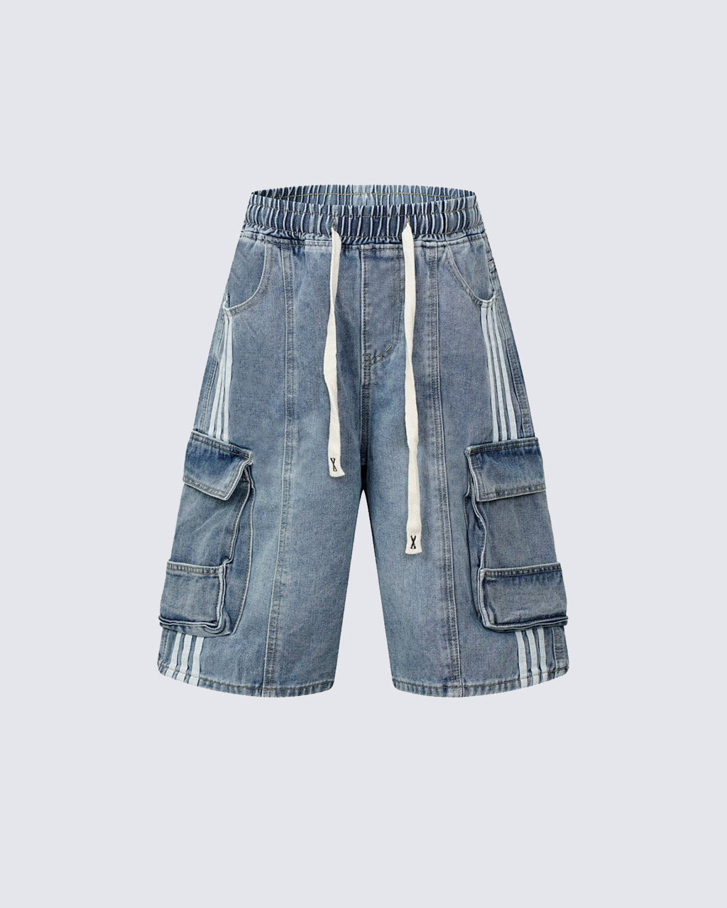 KIIKIO Vintage Washed Denim Shorts