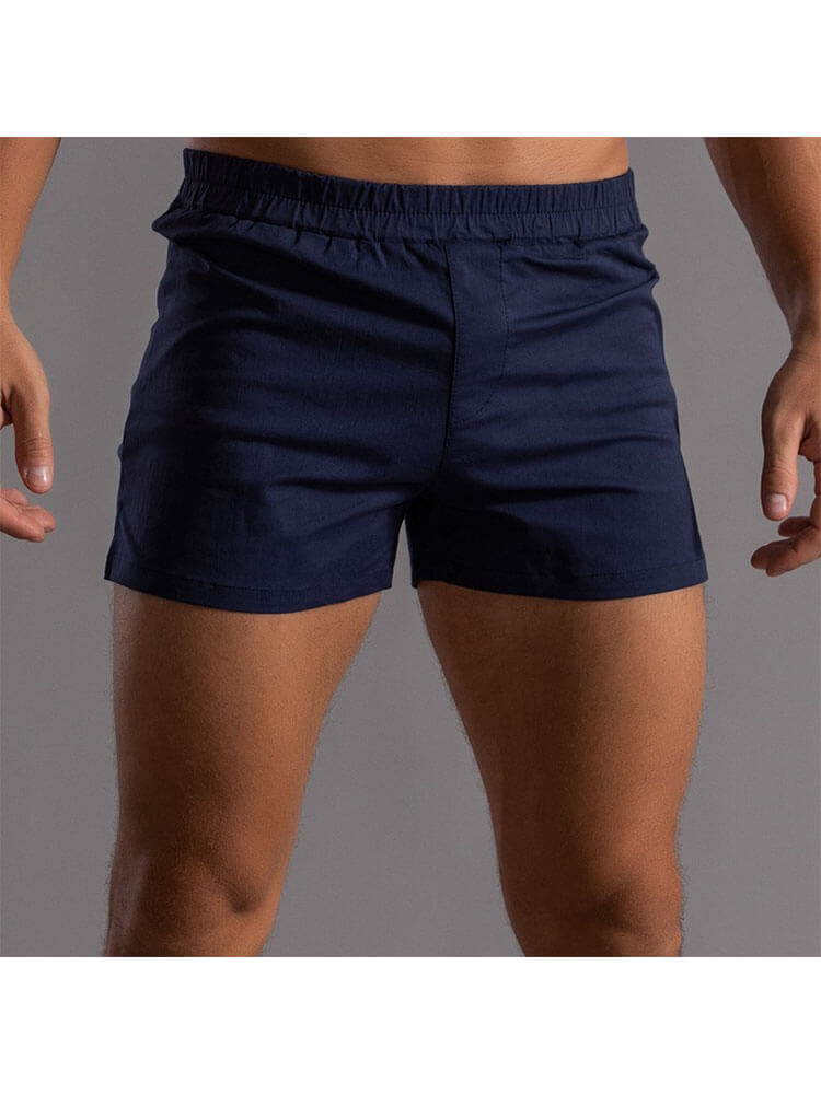 Men's Solid-Color Cotton Lounge Shorts
