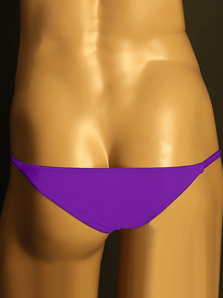 Men's Solid Low Rise Sexy Bikini Cotton Briefs