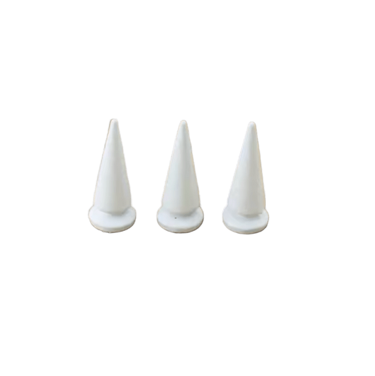 Metal Pup Hood Spikes 10 Pack White 10x24mm