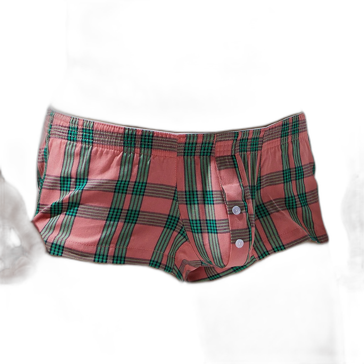 SEOBEAN Plaid Luxe Cotton Shorts