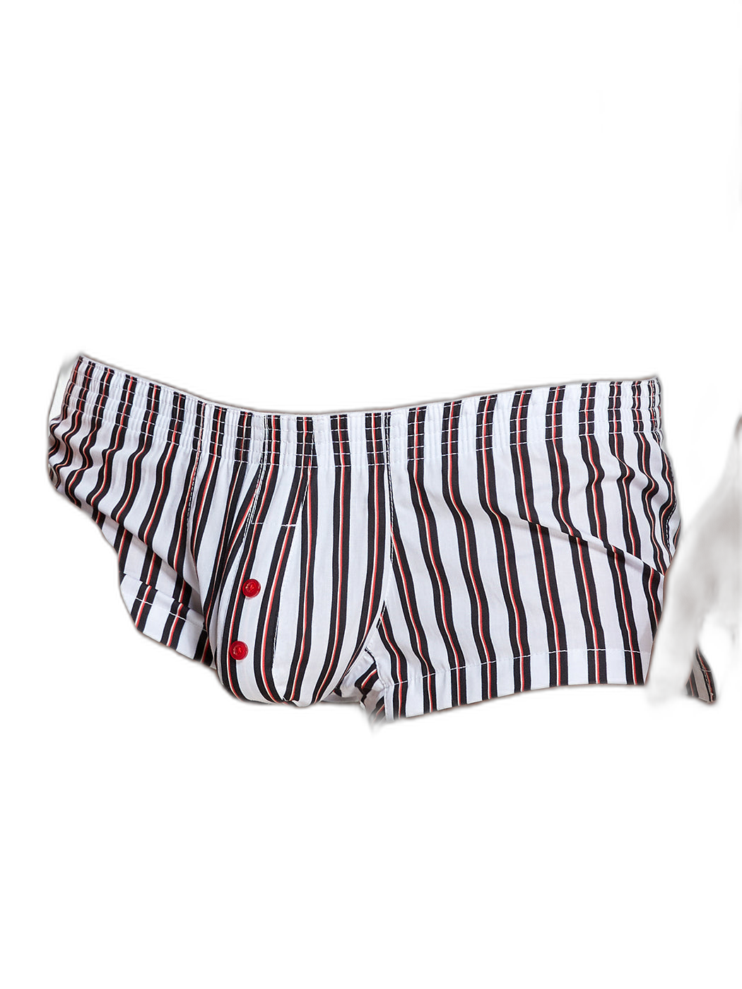 Men's Color Stripes Trunks With Button Fly