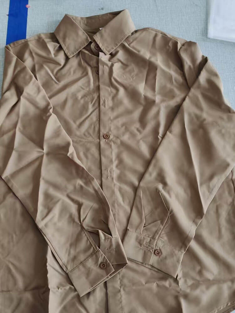 Men's Solid Color Long-Sleeved Casual Suit Shirt