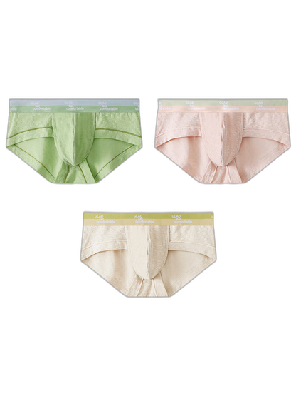 3 Pack Men's Baby Cotton High-Stretch Skin-Friendly Breathable Briefs