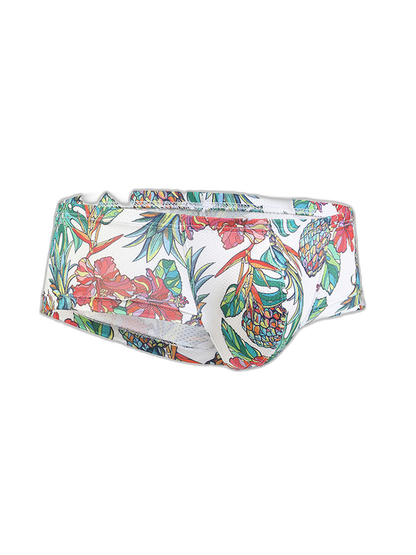 Men's Sexy Botanical Printed Mesh Underwear