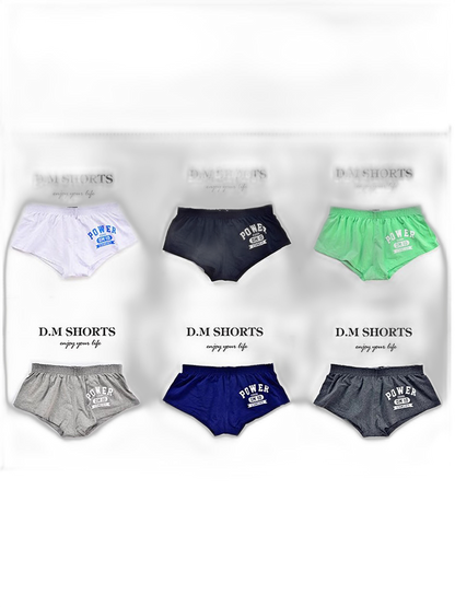2-pack Men's DM Printed Lettering Low Waist Sexy Cotton Boxer Shorts