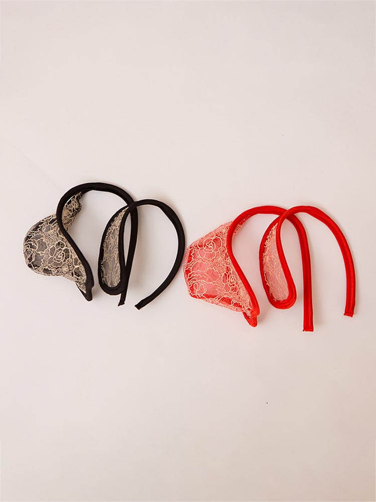 Men's Seamless Lace Rose Pattern C-String Thong