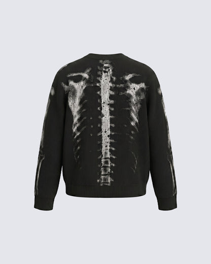 American High Street Dark Skeleton Long Sleeve T-Shirt