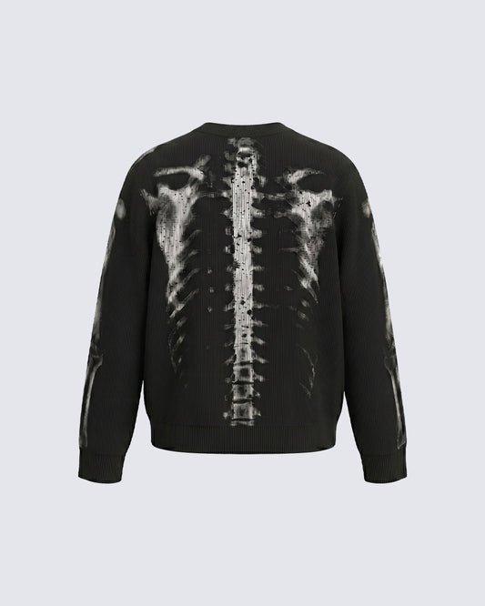 American High Street Dark Skeleton Long Sleeve T-Shirt
