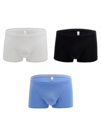 3-pack Men's Bamboo Fiber U-pouch Boxer Briefs