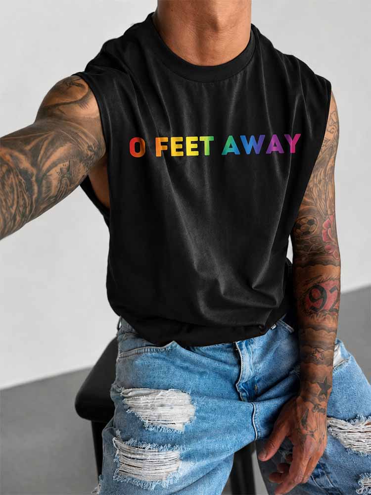Men's 0 Feet Away Print LGBTQ Vest Top